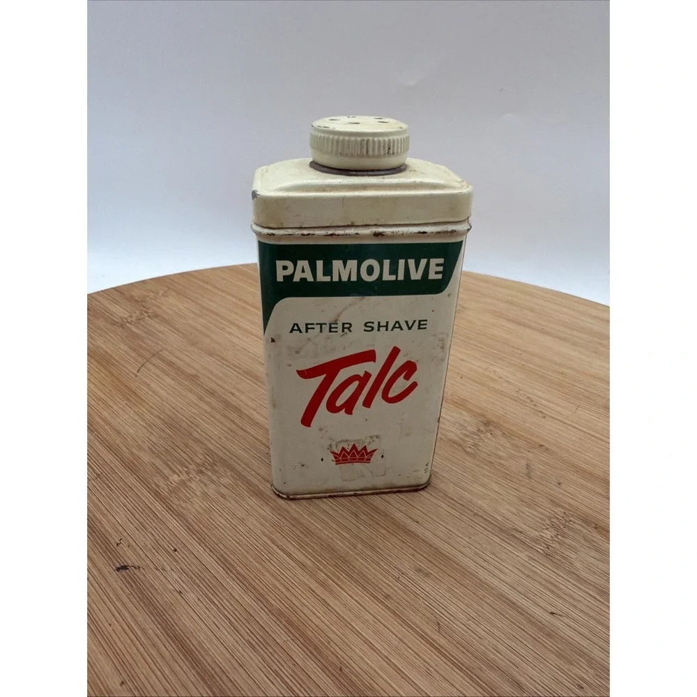 VINTAGE PALMOLIVE AFTER SHAVE TALC Mostly FULL CAN‎ CIRCA 1950'S